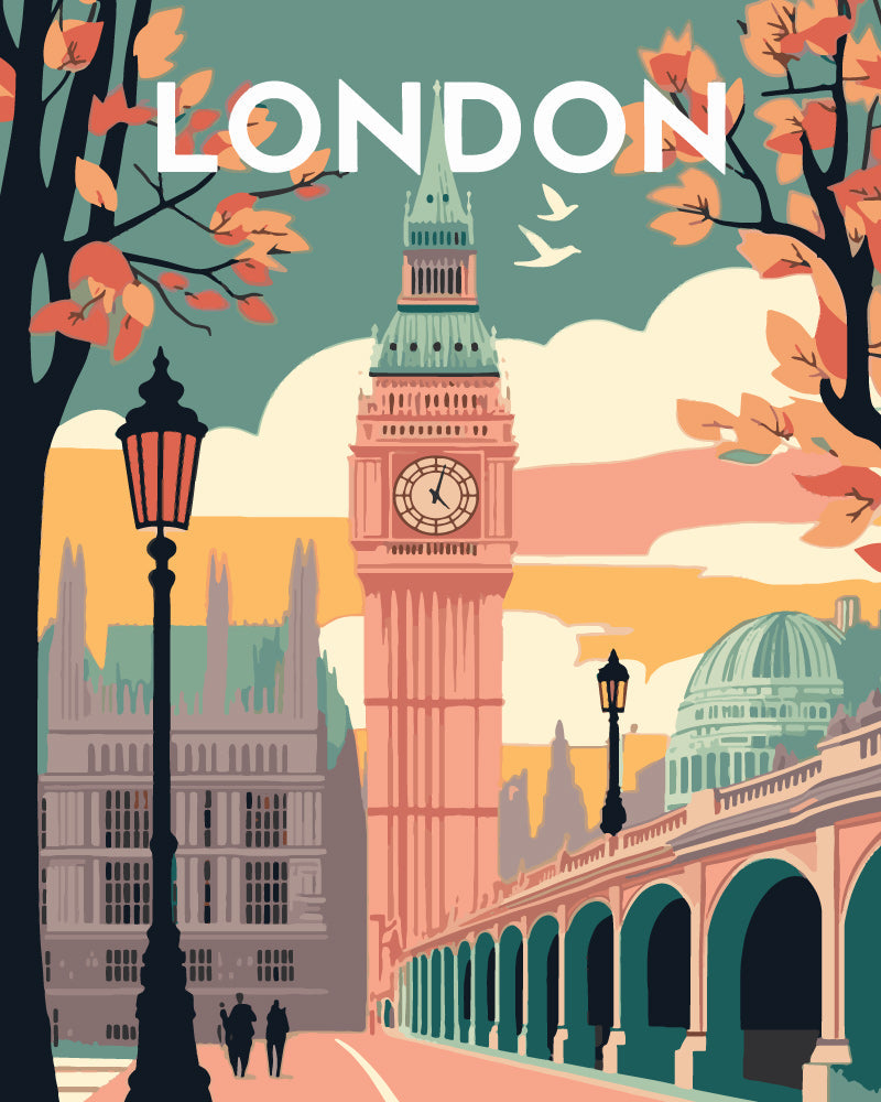 Paint By Numbers - Vintage London Poster 2