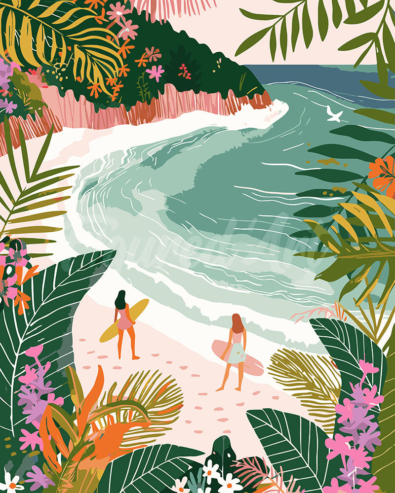 Pintura por números - Bahía tropical