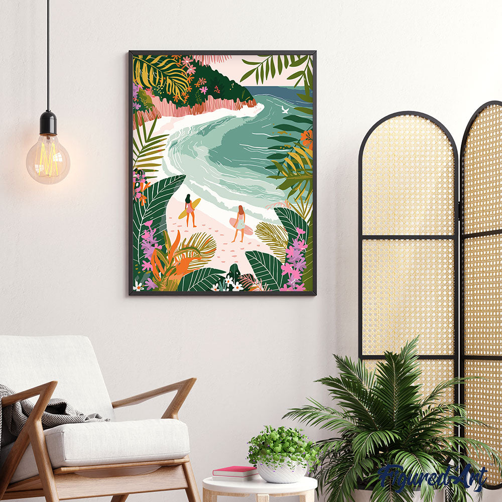 Pintura por números - Bahía tropical