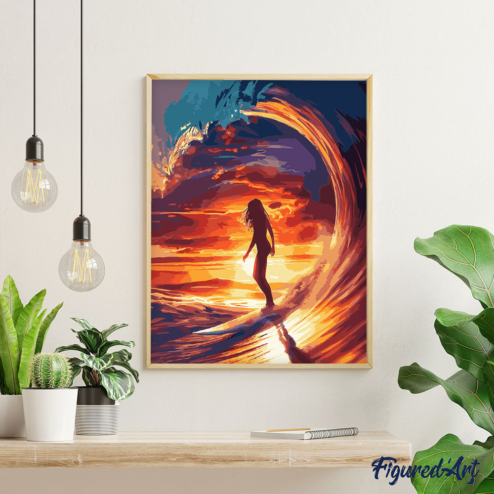 Paint by Numbers - Surfer Girl and the Great Wave