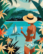 Paint By Numbers - Woman And Ocean