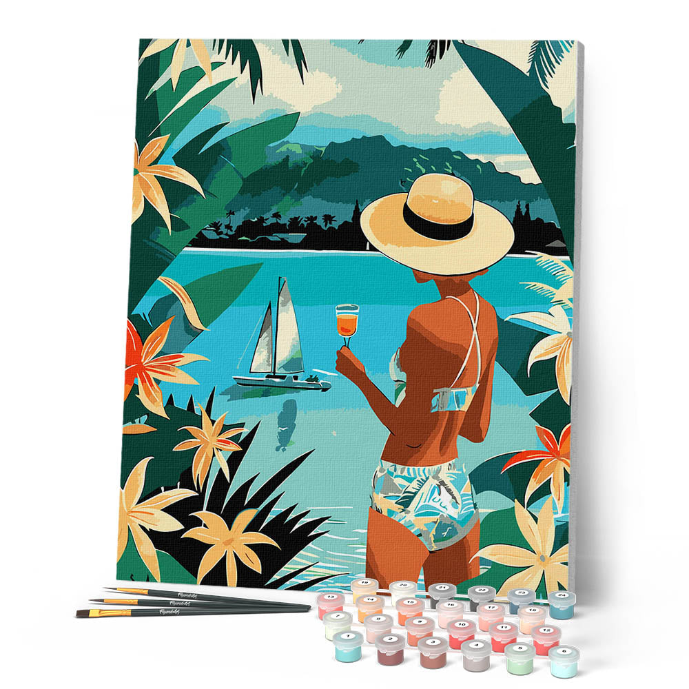 Paint By Numbers - Woman And Ocean