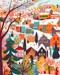 Paint by Numbers - Colourful Winter Village