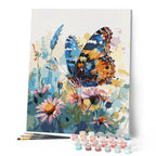 Paint By Numbers - Butterfly And Flowers