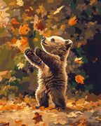 Paint By Numbers - Little Bear And Falling Leaves