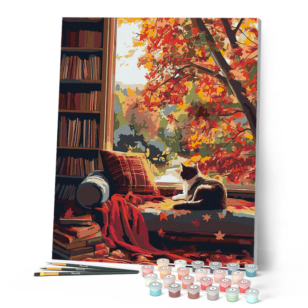 Paint by Numbers - Cat's View in Autumn