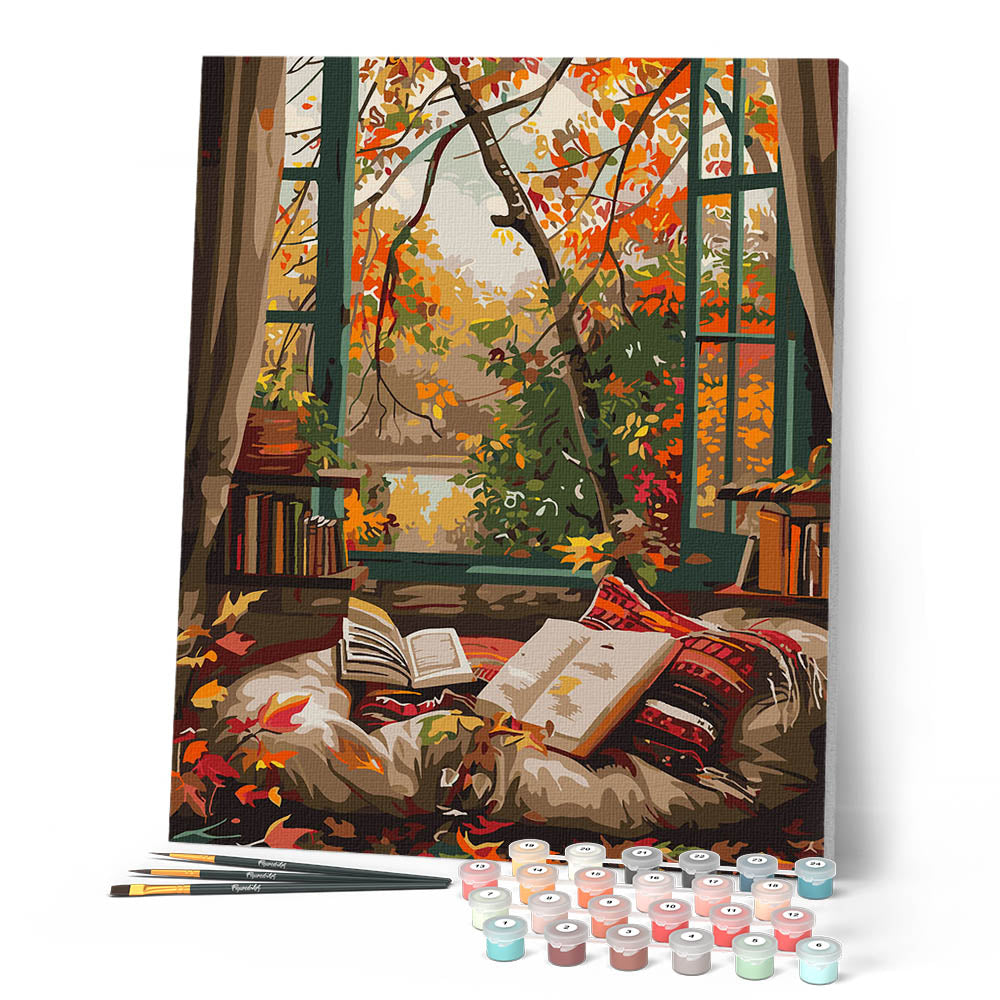 Peinture Par Numéros - Lecture Cosy En Automne