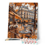 Pintura por números - Pausa para el café en otoño
