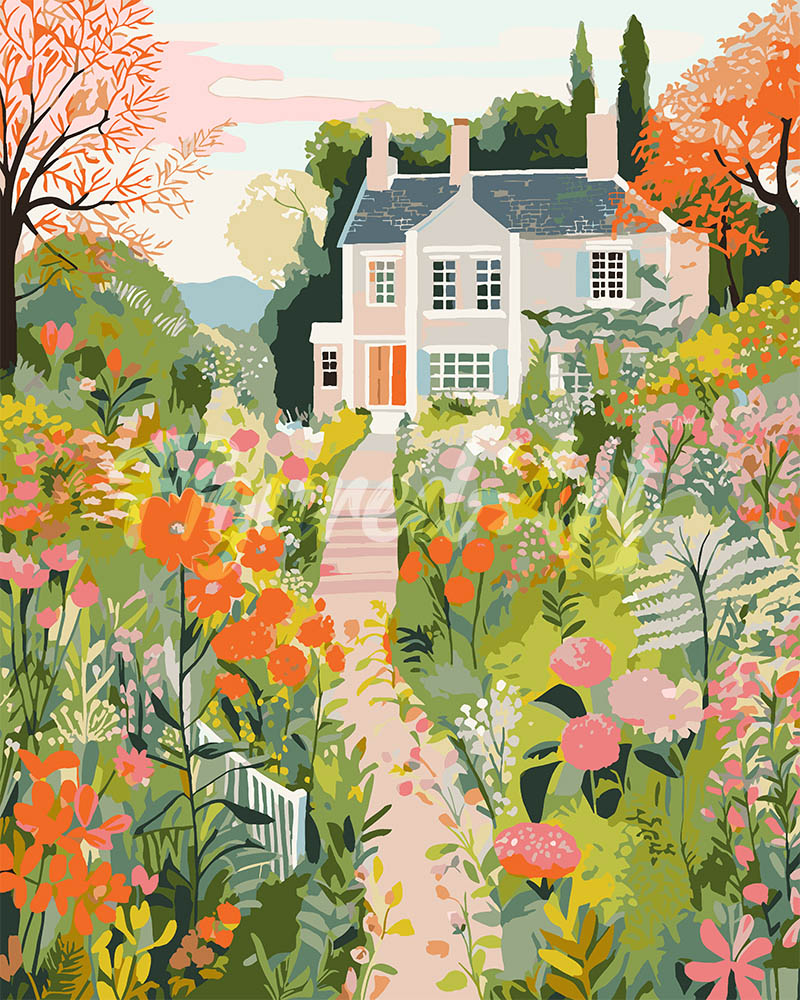Pintura por números - Jardín de la villa