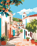 Pintura por números - Callejón mediterráneo