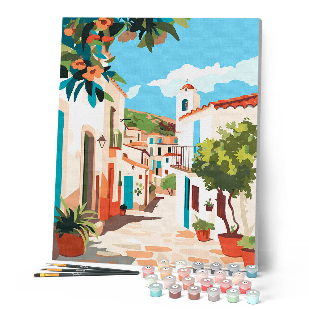 Pintura por números - Callejón mediterráneo