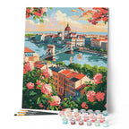 Pintura por números - Budapest en flores