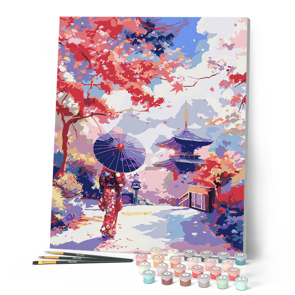 Paint By Numbers - Japanese Garden In Autumn