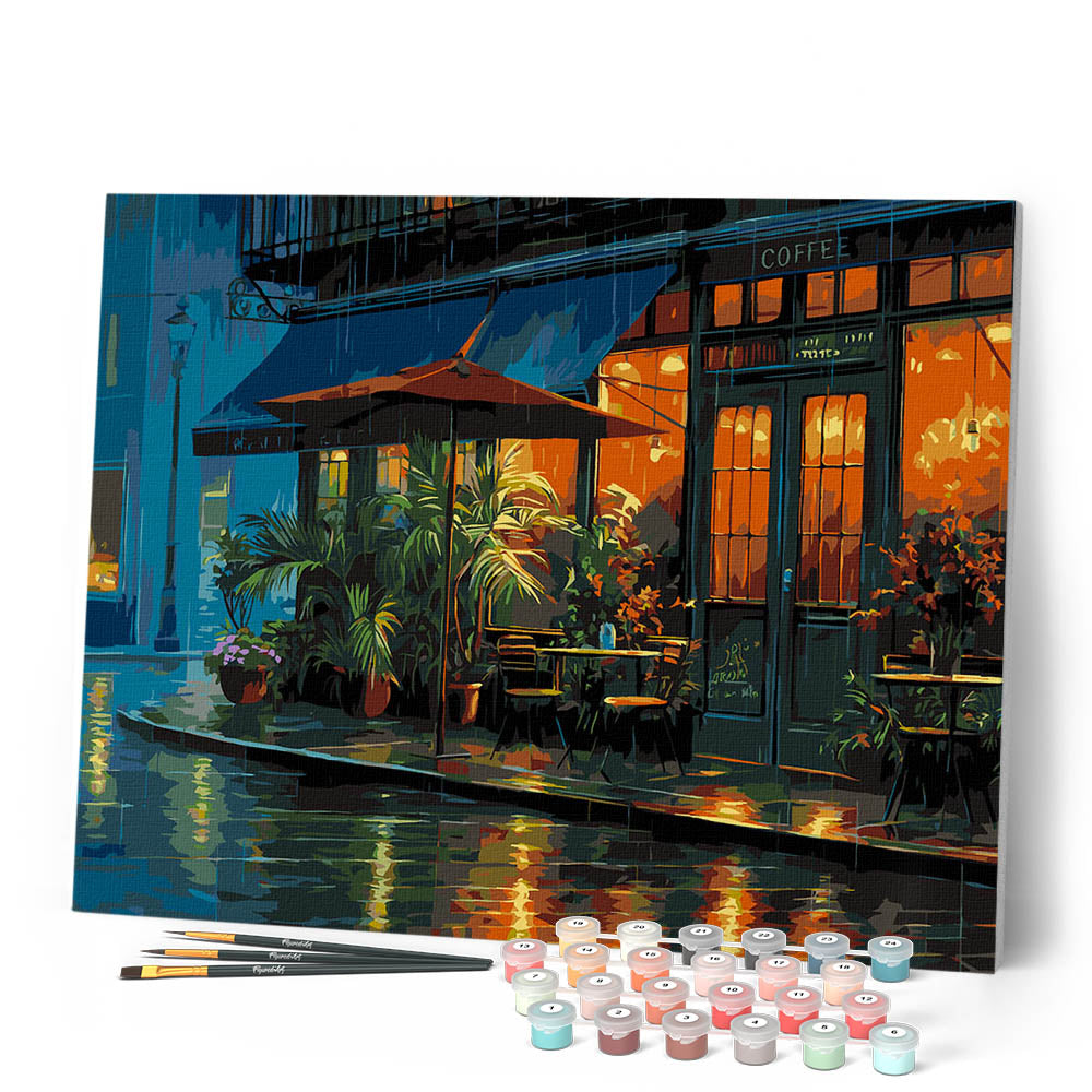 Paint by Numbers - Rainy Local Café
