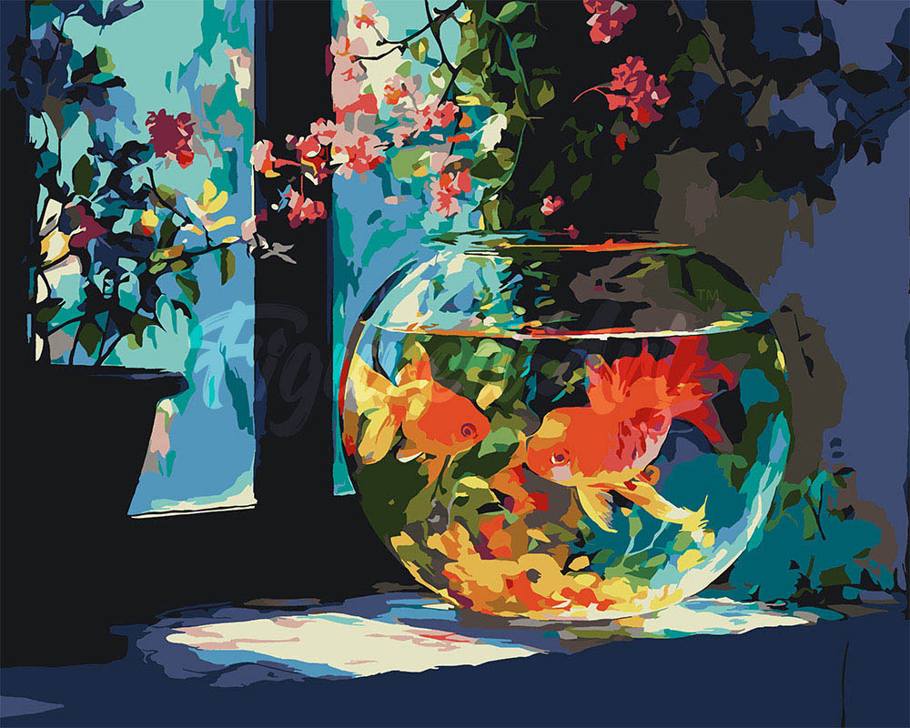 Paint by Numbers - Sunny Fishbowl