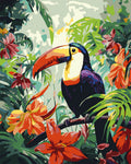 Pintura por números - Tucán en la jungla
