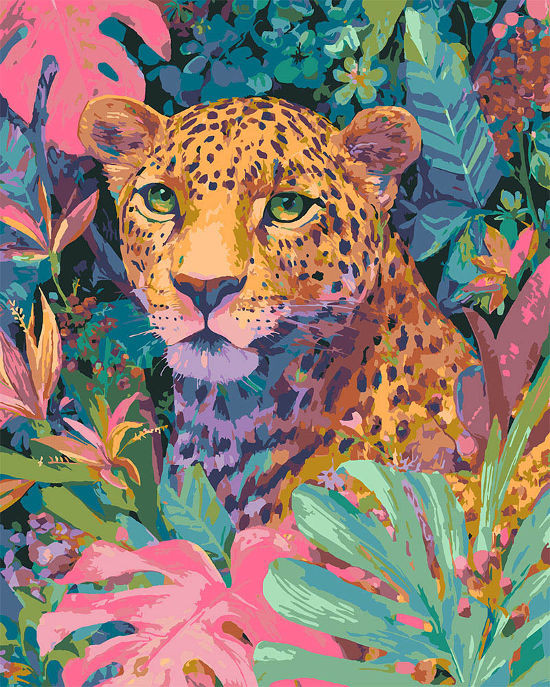 Peinture Par Numéros - Léopard Tropical
