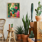 Pintura por números - Jardín tropical interior