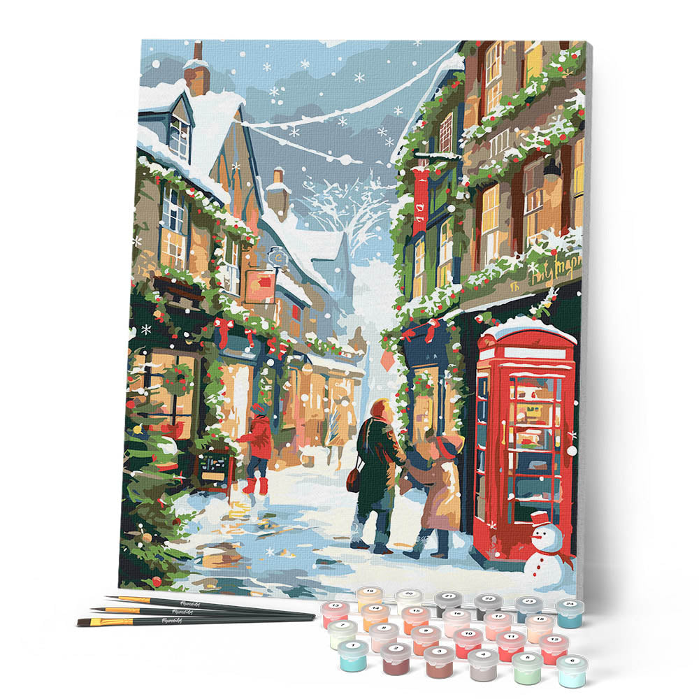 Paint By Numbers - British Christmas Street