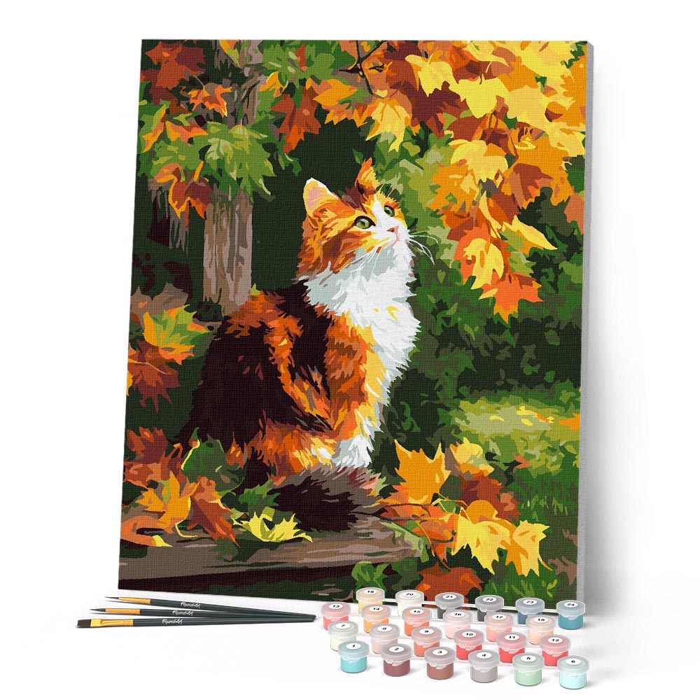 Paint by Numbers - Calico Cat in Autumn