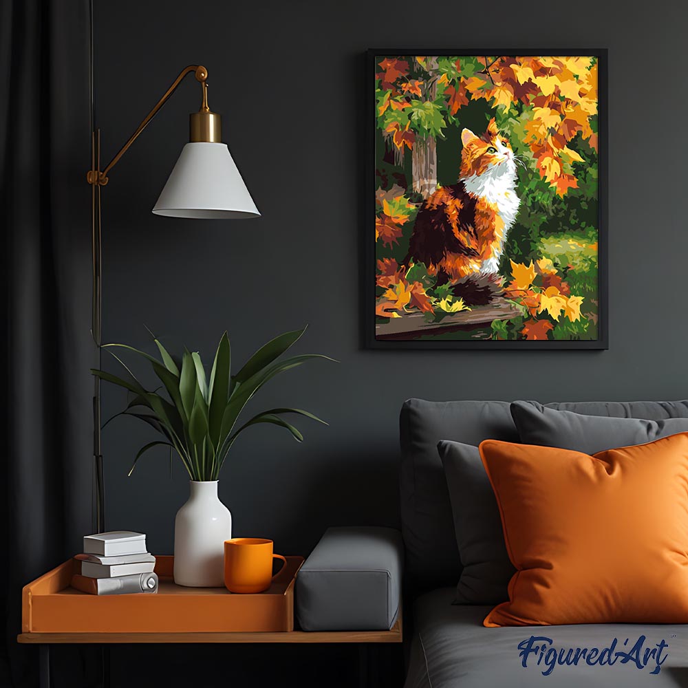 Paint by Numbers - Calico Cat in Autumn