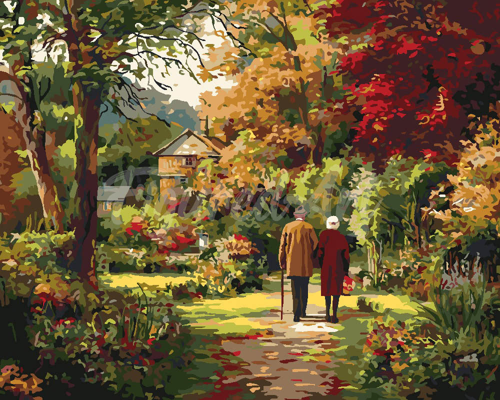 Pintura por números - Amor eterno en otoño