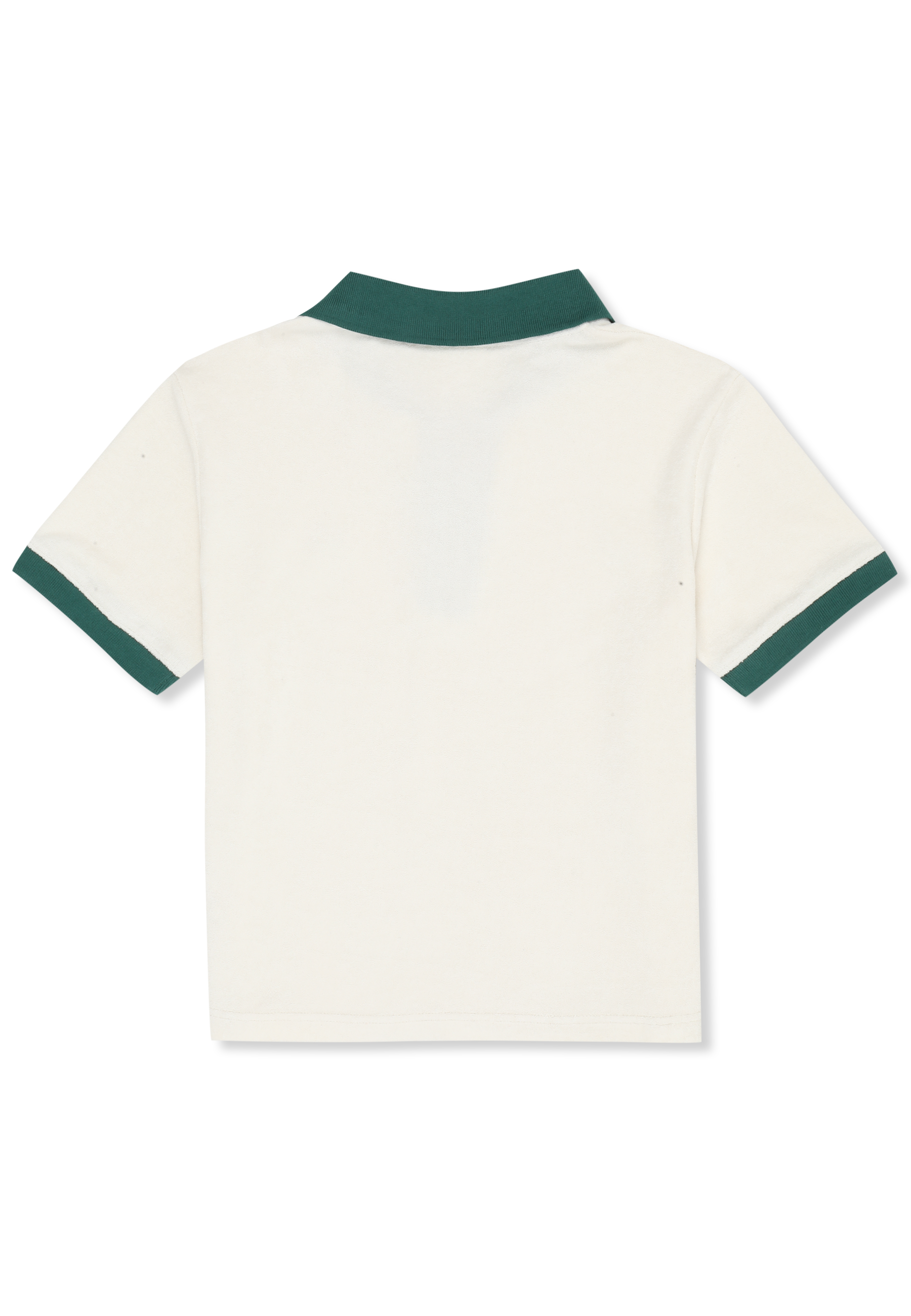 Haut Éponge À Col Johnny Décontracté - Aigrette-Vert Bouquet