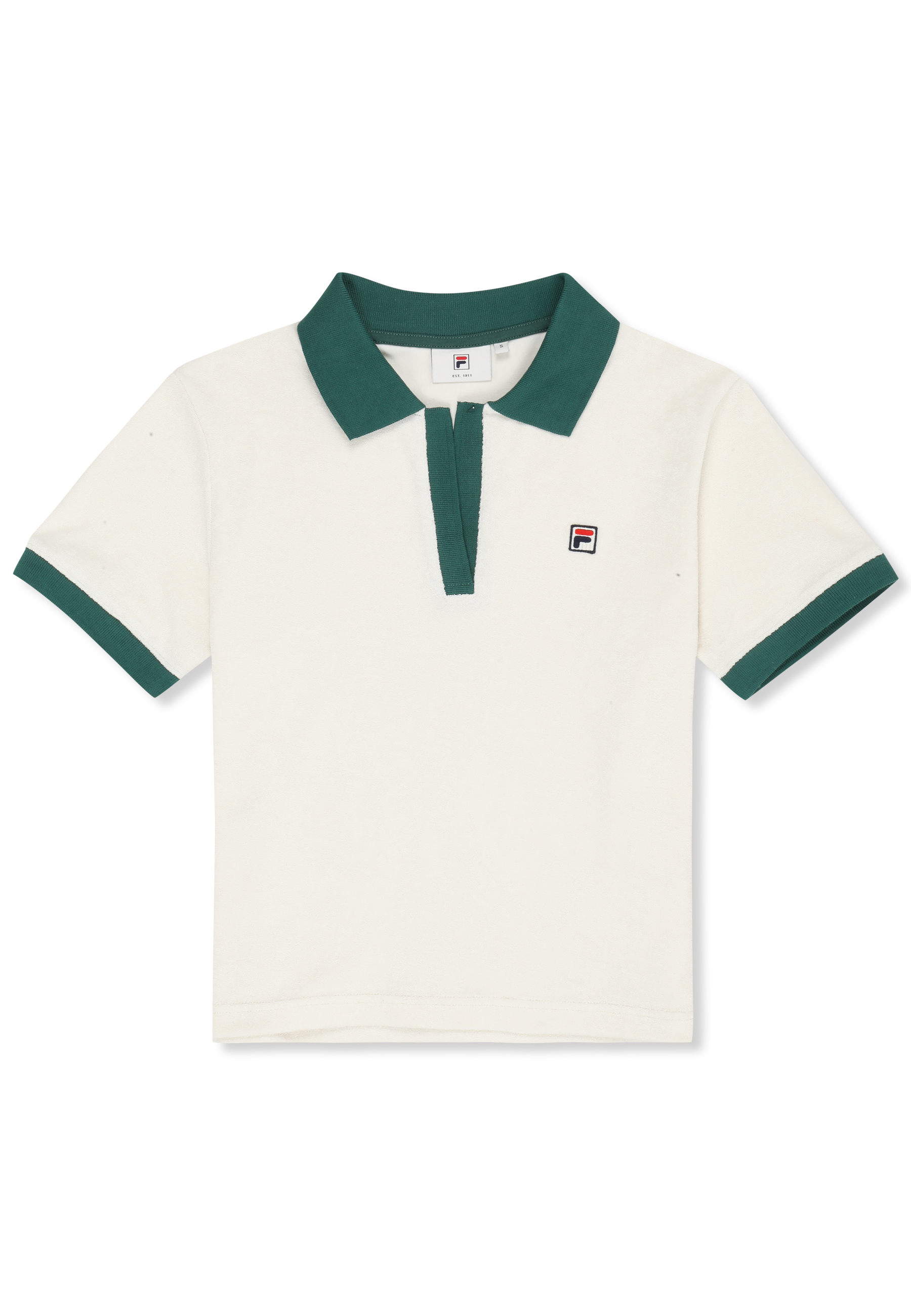 Haut Éponge À Col Johnny Décontracté - Aigrette-Vert Bouquet