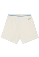 High Waist Printed Fleece Shorts - Aigrette