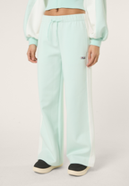Pantalon De Survêtement Scuba Large À Panneau Contrastant - Mer Apaisante-Aigrette