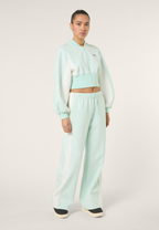 Pantalon De Survêtement Scuba Large À Panneau Contrastant - Mer Apaisante-Aigrette