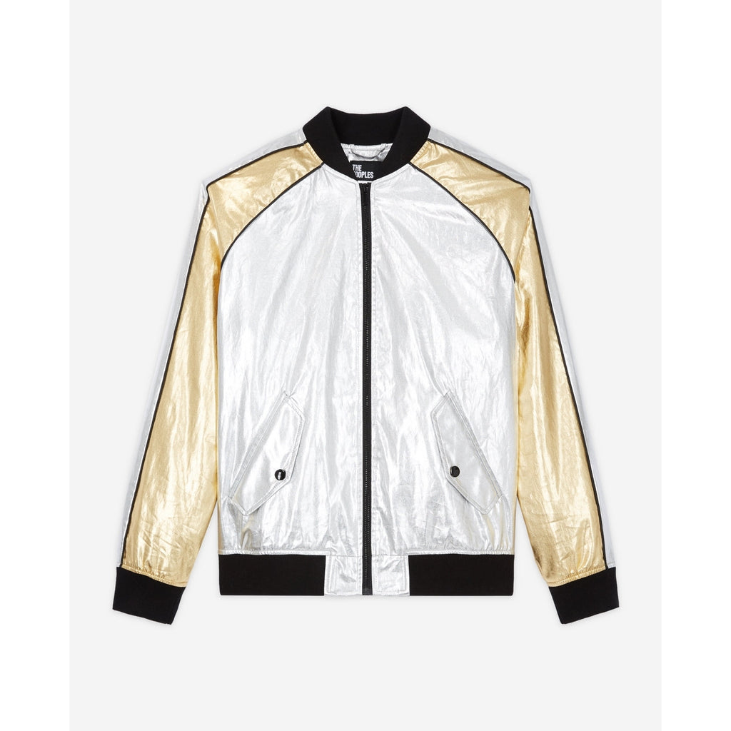 The Kooples - Bomber Jacket - Gold and Silver - Women