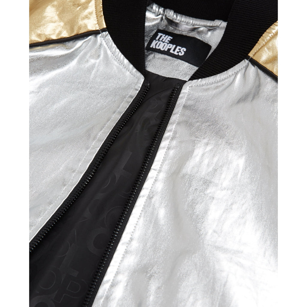 The Kooples - Bomber Jacket - Gold and Silver - Women