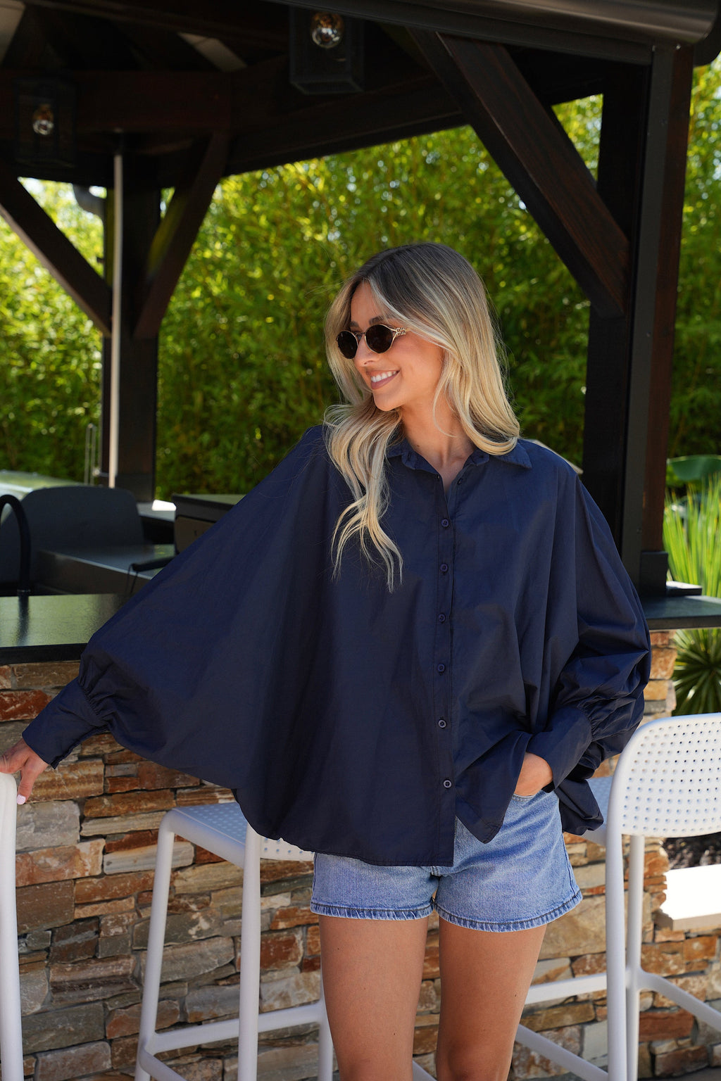 Chemise Ample Lycia - Marine