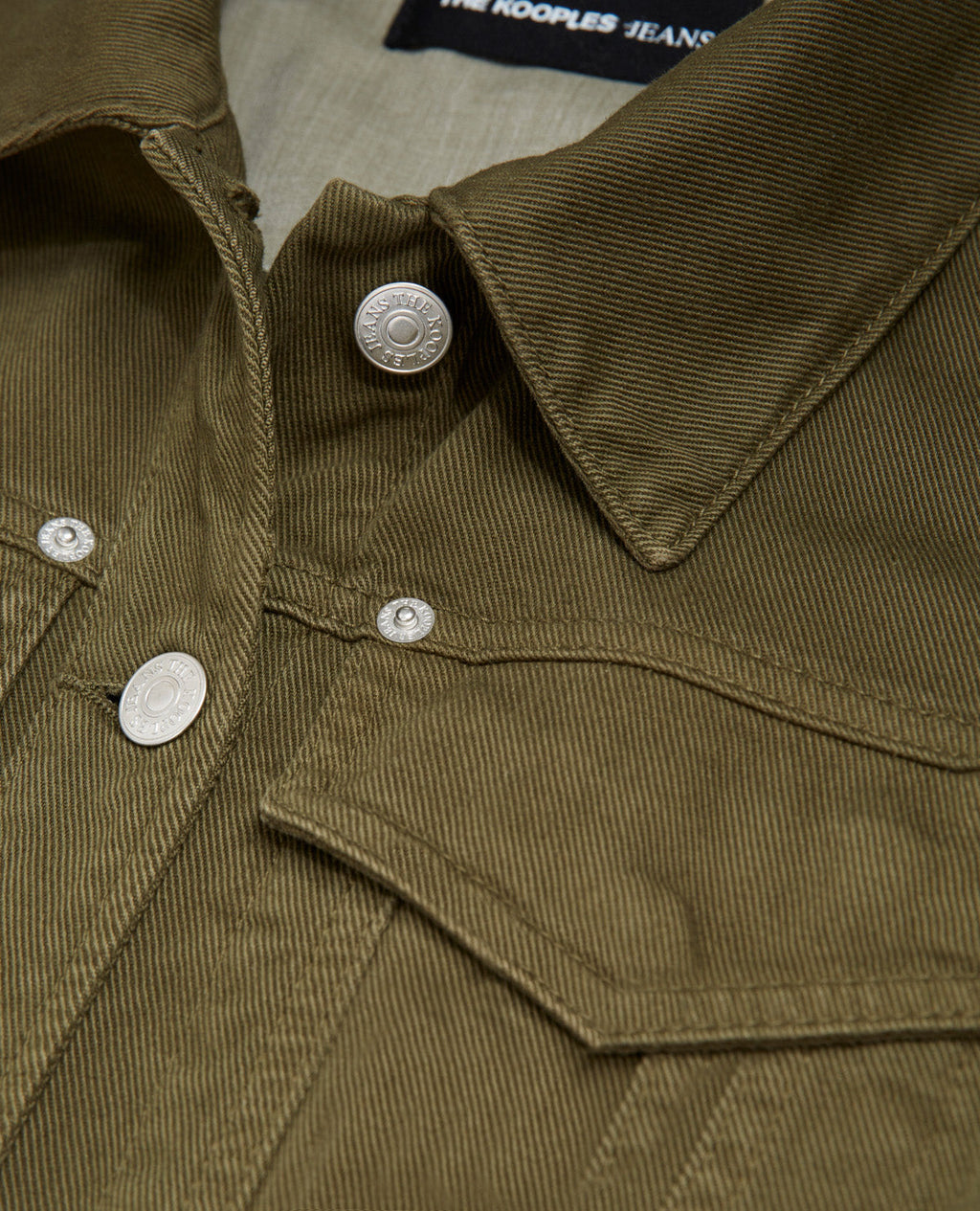The Kooples - Khaki Casual Denim Jumpsuit With Pockets - Women