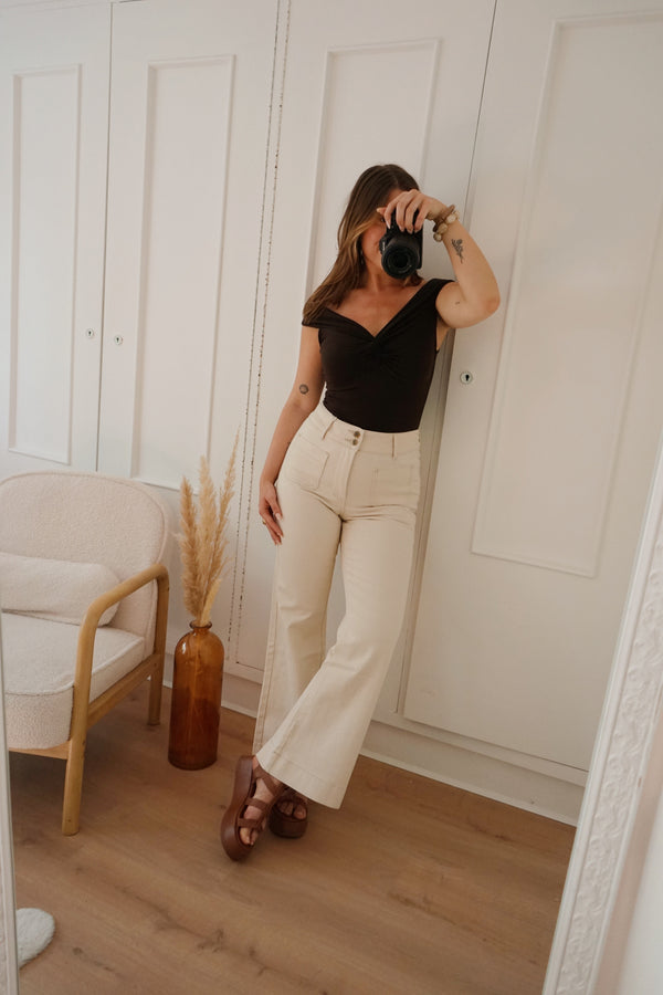 Vaqueros Elenette Beige