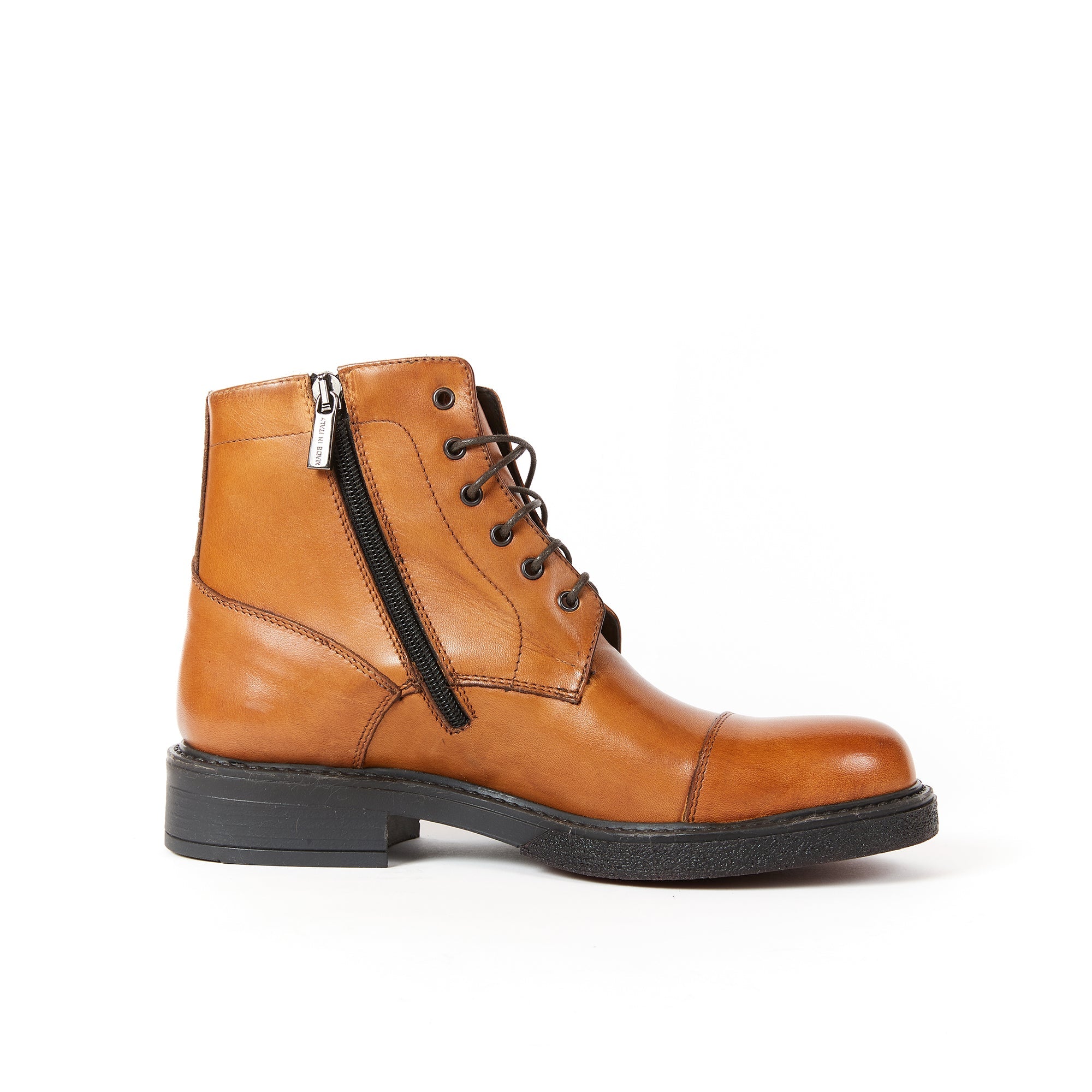 Frank Daniel - Bota con Cordones y Puntera Reforzada - Marrón - Mujer