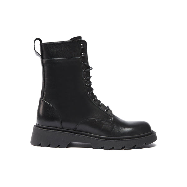 Frank Daniel - Bottines À Lacets Montantes - Noir - Femme