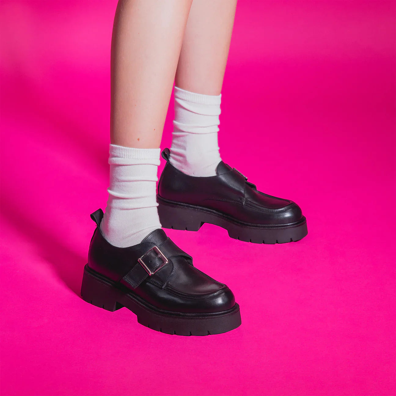 Frank Daniel - Buckle Loafer - Black - Women