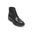 Frank Daniel - Botas Con Cordones Y Alerones - Negro - Mujer