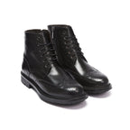Frank Daniel - Botas Con Cordones Y Alerones - Negro - Mujer