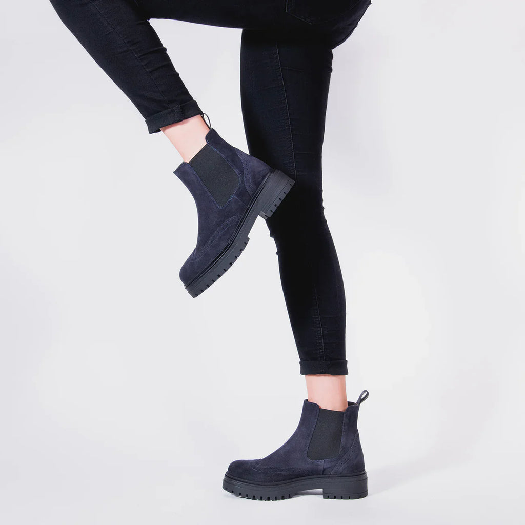 Frank Daniel - Hooded Chelsea Boots - Blue - Women