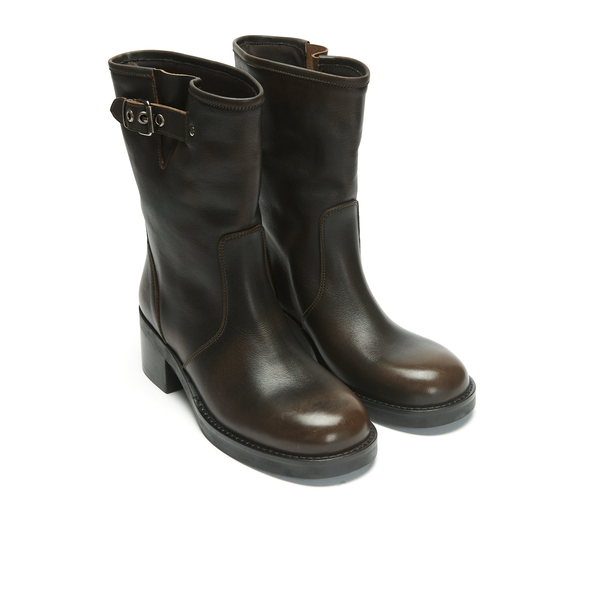 Frank Daniel - Women's Biker Boots - Brown