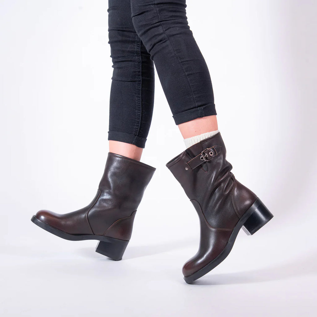 Frank Daniel - Women's Biker Boots - Brown