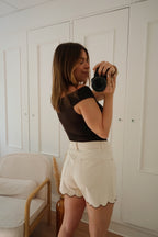 Short En Jean Fleur