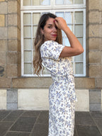 Vestido Largo Lazo Lucia Azul