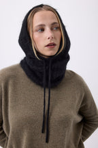 Balaclava – Brushed Cashmere Feather - Zwart - Unisex