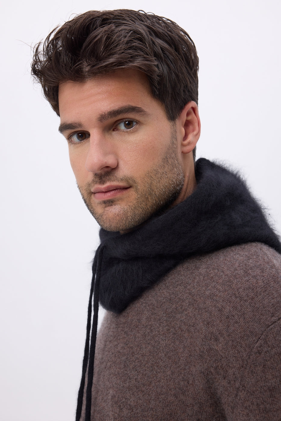 Balaclava – Brushed Cashmere Feather - Zwart - Unisex