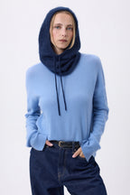 Balaclava – Brushed Cashmere Feather - Navy Blue - Unisex