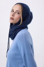 Balaclava – Brushed Cashmere Feather - Navy Blue - Unisex